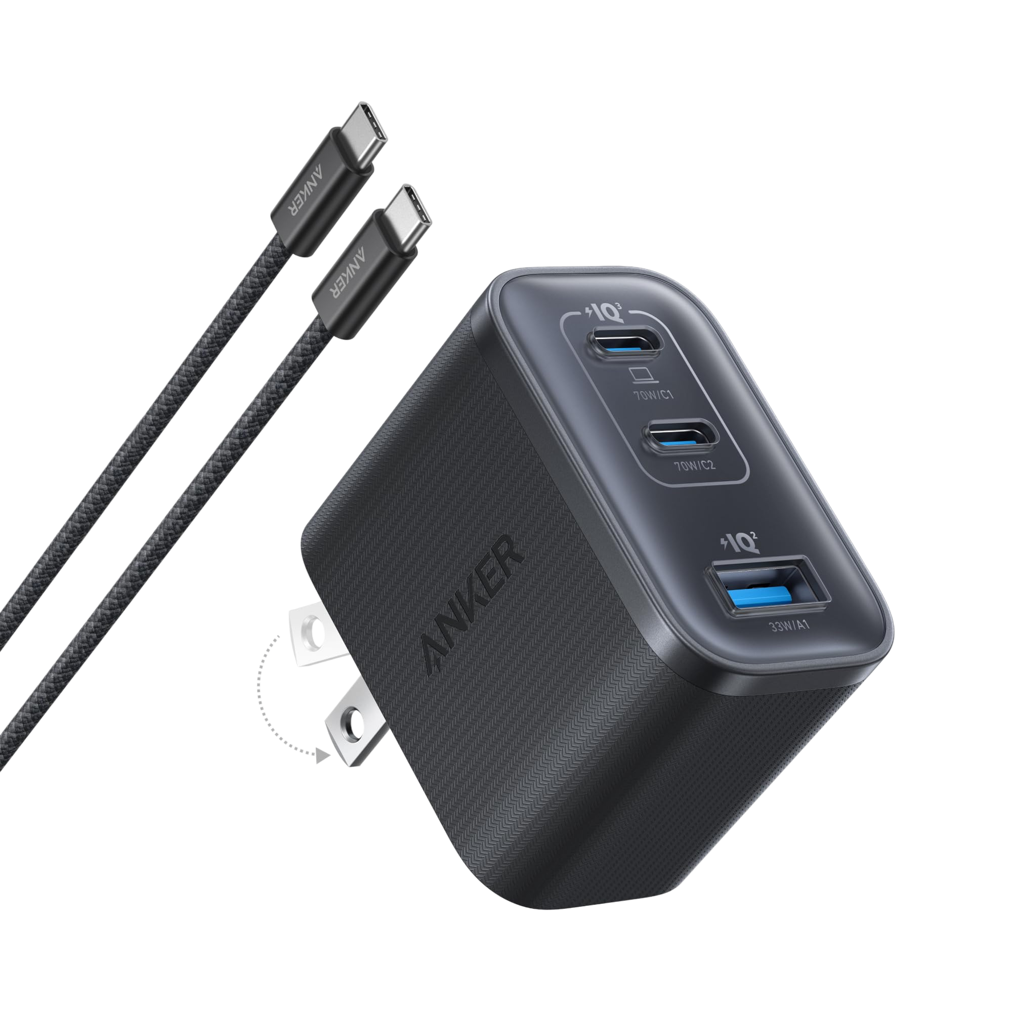 Anker Nano Charger (70W, 3 Ports)