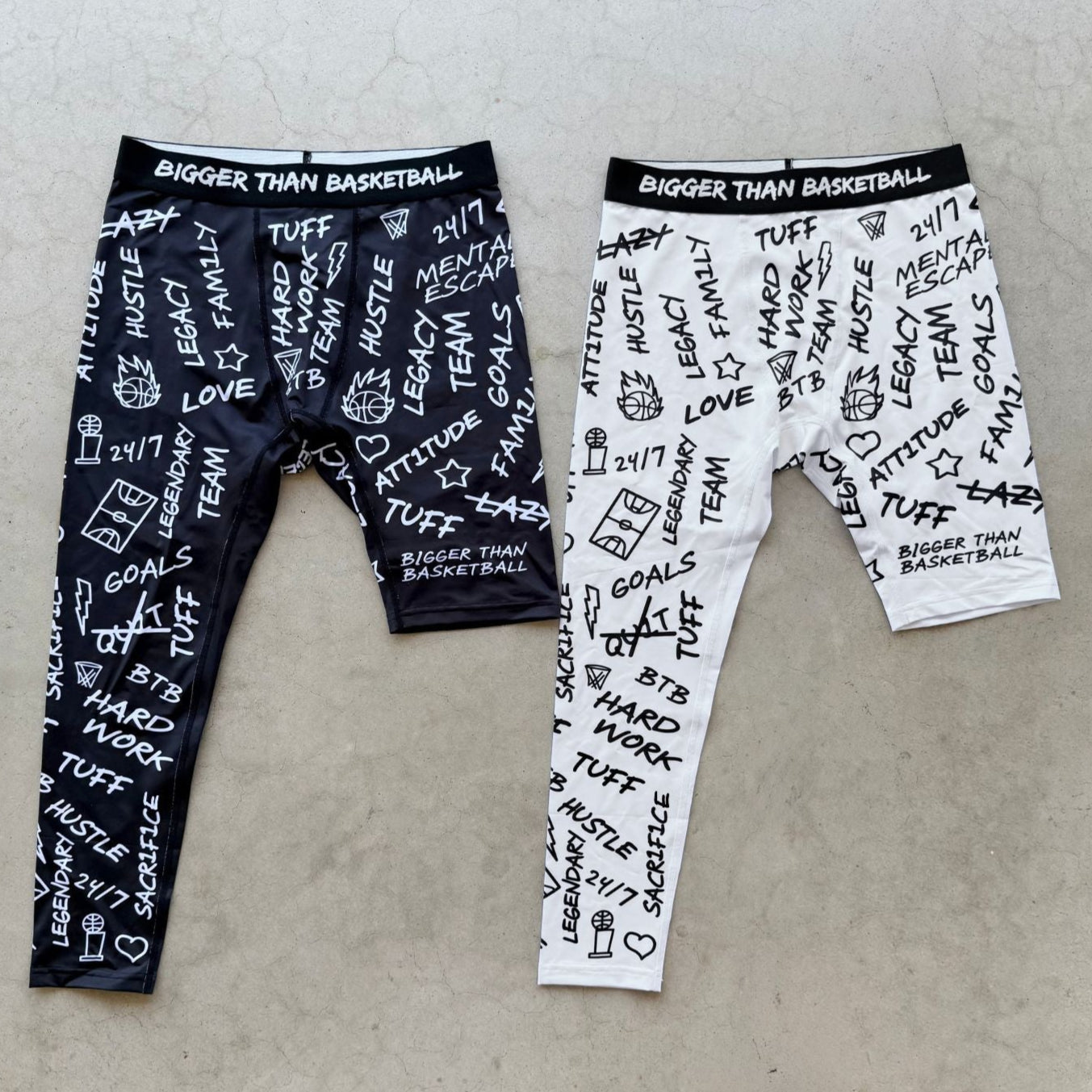 Emotions - Single-Leg Compression Tights - Right - White