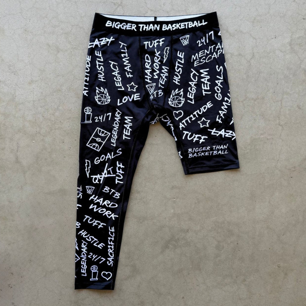 Emotions - Single-Leg Compression Tights - Right - Black