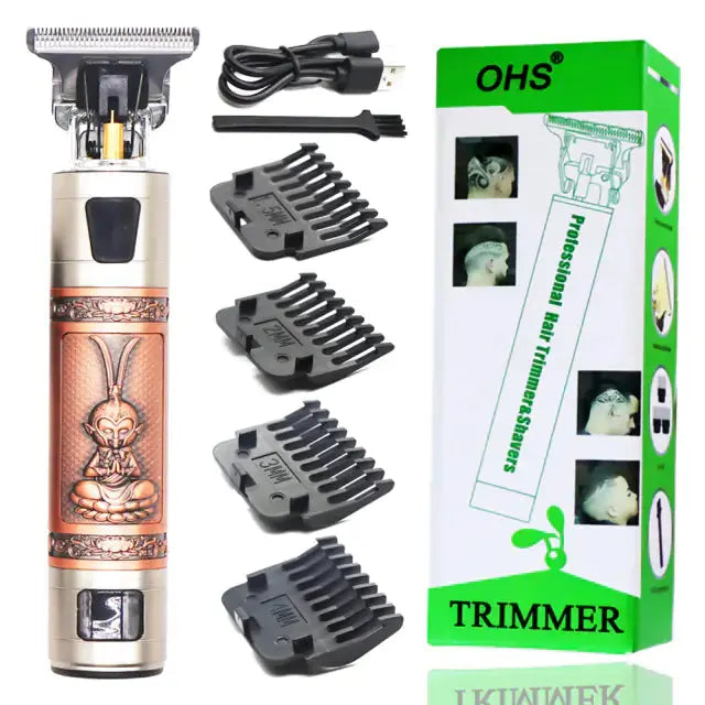 T9 USB Electric Hair Clipper: Rechargeable Trimmer for Men