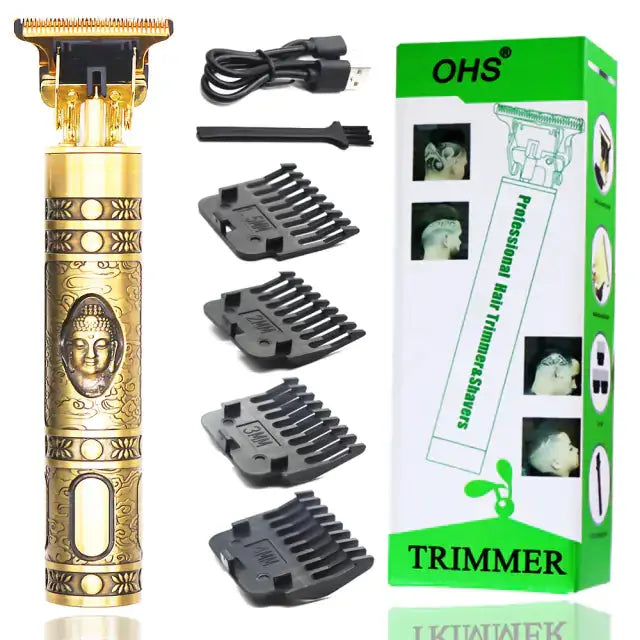 T9 USB Electric Hair Clipper: Rechargeable Trimmer for Men