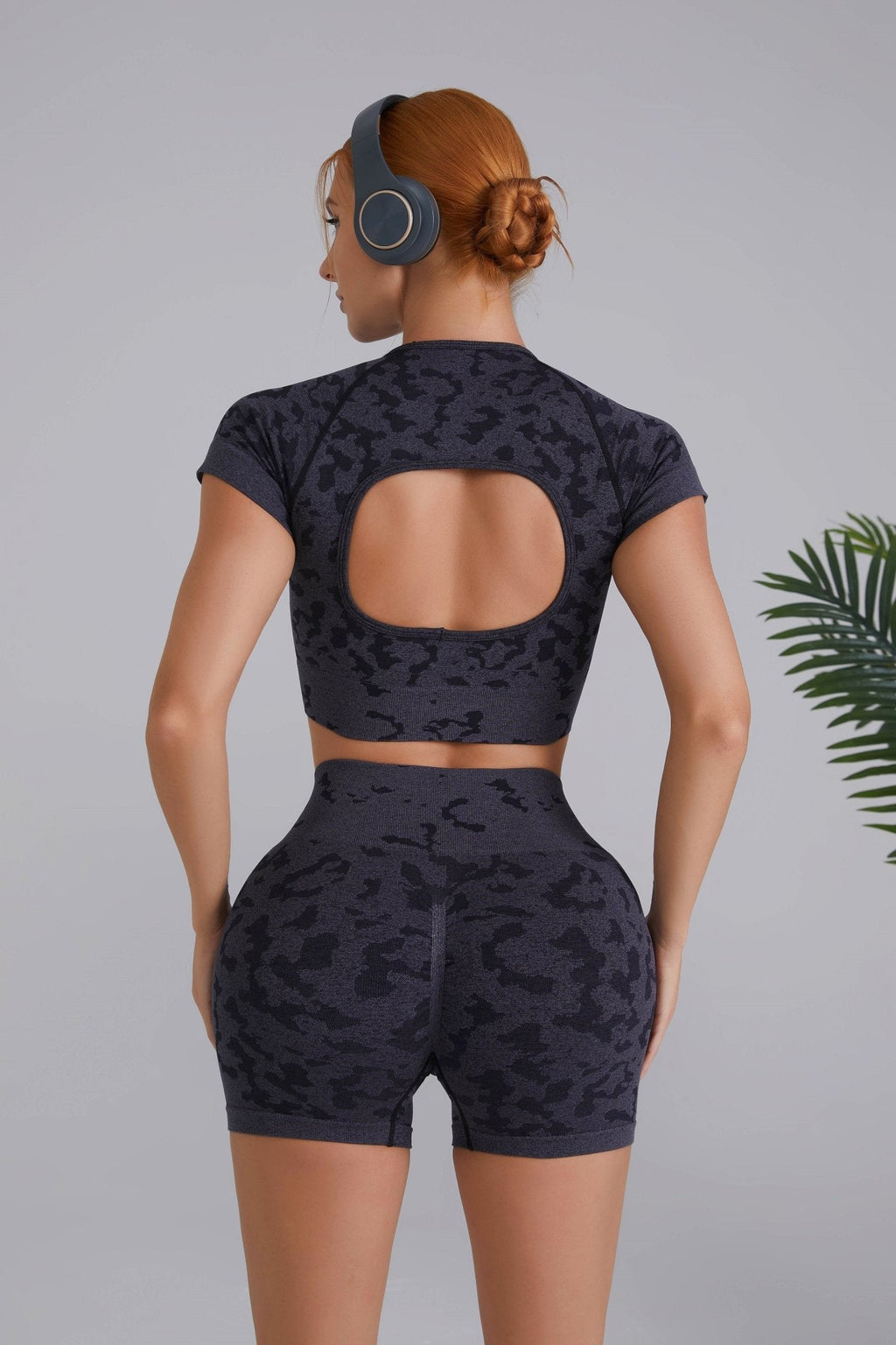 Blaire Sport Two Piece Crop Top And High Waist Short Yoga Set